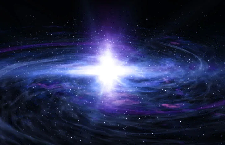 銀河の中心の青白い光