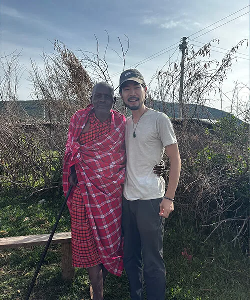 マサイ族の方と